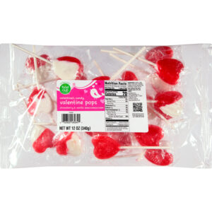 Food Club Valentines Candy Strawberry & Vanilla Valentine Pops 12 oz