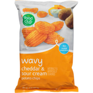Food Club Wavy Cheddar & Sour Cream Potato Chips 10 oz