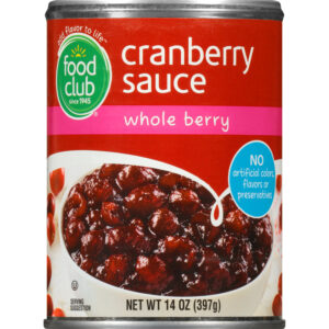 Food Club Whole Berry Cranberry Sauce 14 oz
