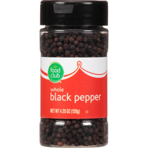 Food Club Whole Black Pepper 4.25 oz