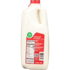 Food Club Whole Milk 0.5 gl Jug
