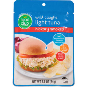 Food Club Wild Caught Light Hickory Smoked Tuna 2.6 oz