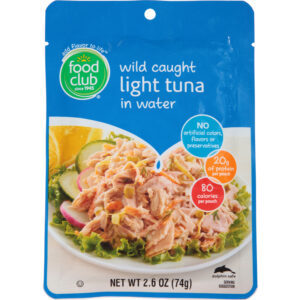 Food Club Wild Caught Light Tuna In Water 2.6 oz