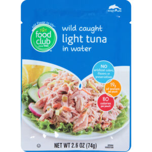 Food Club Wild Caught Light Tuna in Water 2.6 oz