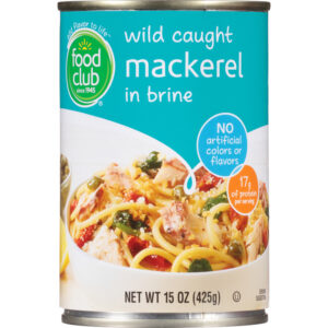 Food Club Wild Caught Mackerel in Brine 15 oz