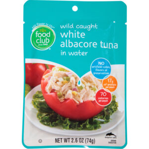 Food Club Wild Caught White Albacore Tuna in Water 2.6 oz