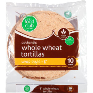 Food Club Wrap Style 8 Inch Whole Wheat Tortillas 10 ea