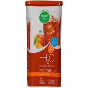 +H2O  Peach Iced Tea Low Calorie Drink Mix
