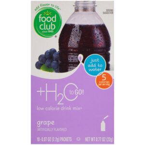 +H2O To Go!  Grape Low Calorie Drink Mix