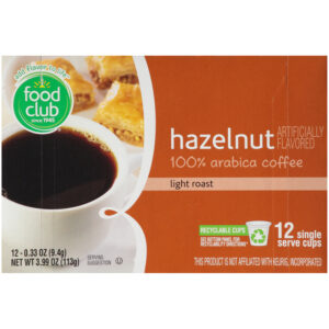 Light Roast Hazelnut 100% Arabica Coffee Single Serve Cups