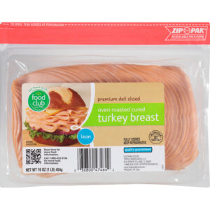Oven Roasted Cured Premium Deli Sliced Turkey Breast