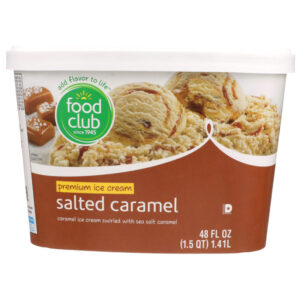 Salted Caramel Premium Ice Cream Swirled With Sea Salt Caramel