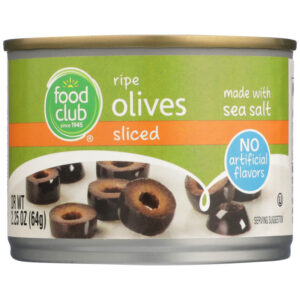 Sliced Ripe Olives Made With Sea Salt