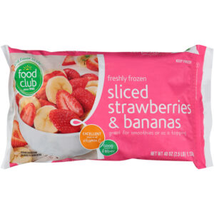 Sliced Strawberries & Bananas