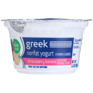 Strawberry Banana Fruit On The Bottom Greek Nonfat Yogurt