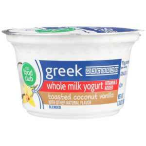 Toasted Coconut Vanilla Whole Milk Greek Yogurt