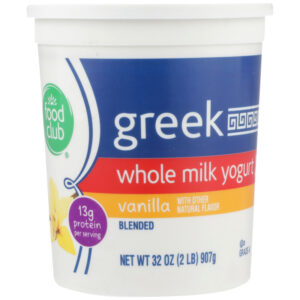 Vanilla Blended Greek Whole Milk Yogurt
