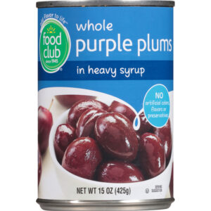 Whole Purple Plums In Heavy Syrup