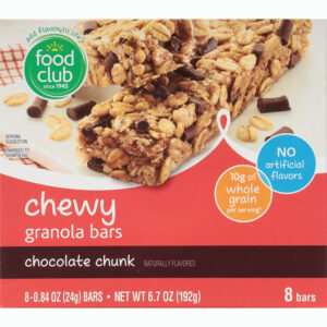Food Club Chewy Chocolate Chunk Granola Bars 8 ea