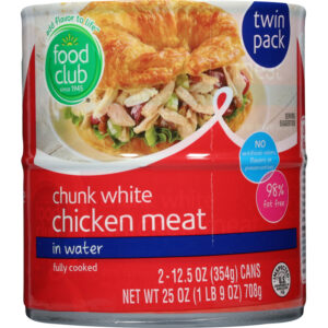 Food Club Chunk White Chicken Meat in Water Twin Pack 2 ea