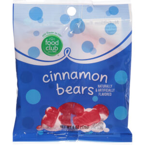 Food Club Cinnamon Bears Candy 6 oz