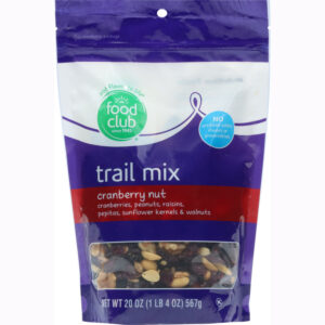 Food Club Cranberry Nut Trail Mix 20 oz