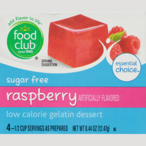 Food Club Essential Choice Sugar Free Low Calorie Raspberry Gelatin Dessert 0.44 oz