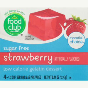 Food Club Essential Choice Sugar Free Low Calorie Strawberry Gelatin Dessert 0.44 oz