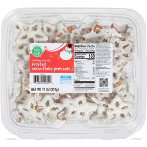 Food Club Frosted Snowflake Pretzels Holiday Candy 11 oz