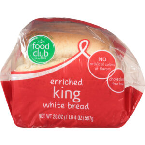 Food Club King Enriched White Bread 20 oz