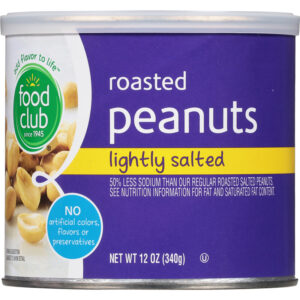 Food Club Lightly Salted Roasted Peanuts 12 oz