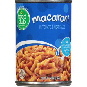 Food Club Macaroni in Tomato & Meat Sauce 15 oz
