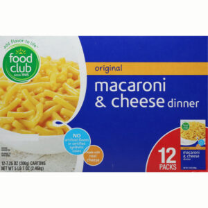 Food Club Original Macaroni & Cheese Dinner 12 - 2.75 oz Cartons