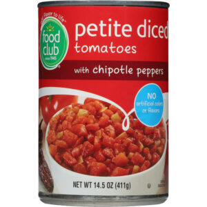 Food Club Petite Diced Tomatoes with Chipotle Peppers 14.5 oz