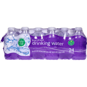 Food Club Purified Drinking Water Bottle 24 ea