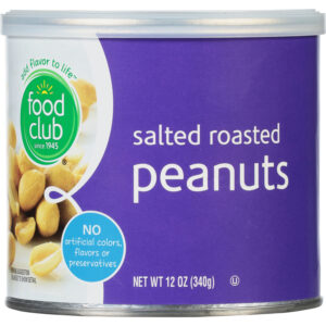 Food Club Roasted Salted Peanuts 12 oz