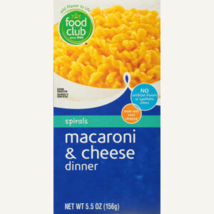 Food Club Spirals Macaroni & Cheese Dinner 5.5 oz
