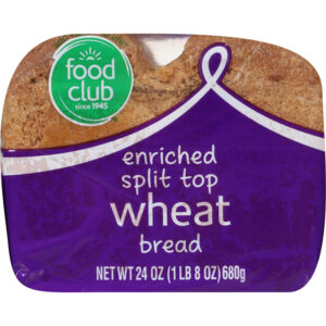 Food Club Split Top Wheat Enriched Bread 24 oz