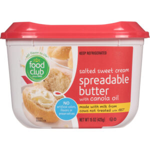 Food Club Spreadable Butter with Canola Oil 15 oz