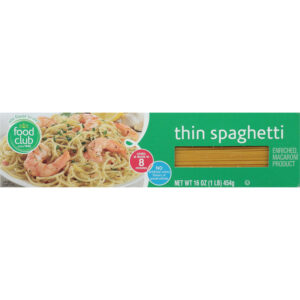 Food Club Thin Spaghetti 16 oz
