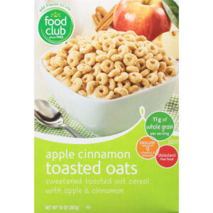 Food Club Toasted Oats Apple Cinnamon Cereal 13 oz
