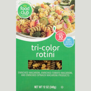 Food Club Tri-Color Rotini 12 oz