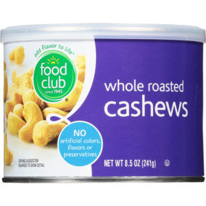 Food Club Whole Roasted Cashews 8.5 oz