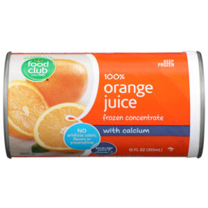 100% Orange Juice Frozen Concentrate With Calcium
