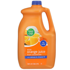 100% Orange No Pulp Juice From Concentrate With Calcium & Vitamin D