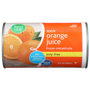 100% Orange Pulp Free Juice Frozen Concentrate
