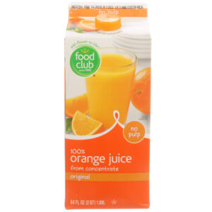 100% Original Orange No Pulp Juice From Concentrate
