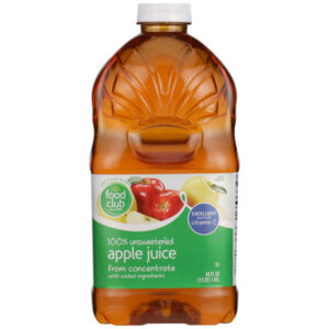 100% Unsweetened Apple Juice From Concentrate With Added Ingredients