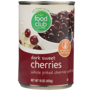 Dark Sweet Whole Pitted Cherries With Sugar