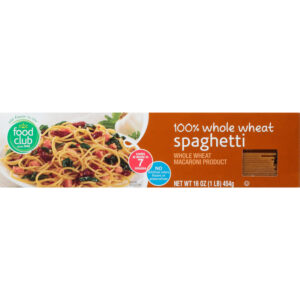 Food Club 100% Whole Wheat Spaghetti 16 oz